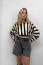 short con effetto spigato oxford
